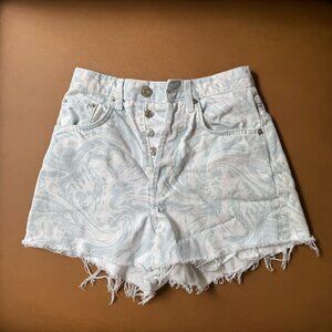 Blue and white Zara denim shorts